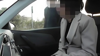 Public Parking And Handjob For Voyeur After Work - Misscreamy
