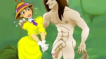 Tarzan Og Jane Har Et Vilt Gruppesexeventyr I En Hardcore Tegneserie.