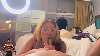 Ebony Beauties Compete In A Dick Sucking Contest With Their Partners Judging